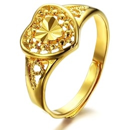 Bague En Plaqué Or 18 Carats Pour Femme, Réputée Pour Sa Qualité Exceptionnelle.