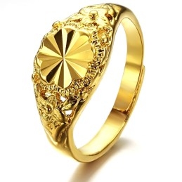Bague Classique Pour Femme En Plaqué Or 18 Carats, Qualité Et Quantité Garanties