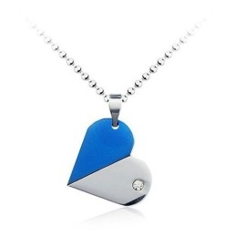 Magnifique Pendentif Déformable En Titane En Forme De Cœur - Chaîne Offerte