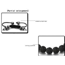 Bracelet Boule En Cristal Pour Femme, Complet Avec Spécifications