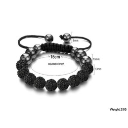 Bracelet Boule En Cristal Pour Femme, Complet Avec Spécifications