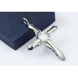 Pendentif Croix Élégant En Titane Pour Homme - Chaîne Offerte