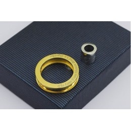 Bague En Or Et Pendentif En Titane Pour Homme Noble - Chaîne Offerte