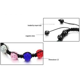 Bracelet Boule En Cristal Pour Femme, Complet Avec Spécifications