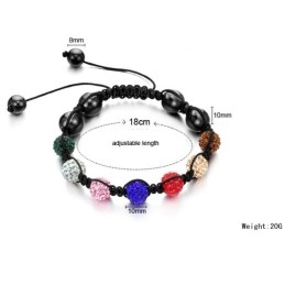 Bracelet Boule En Cristal Pour Femme, Complet Avec Spécifications