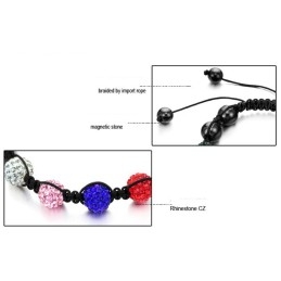 Bracelet Boule En Cristal Pour Femme, Complet Avec Spécifications