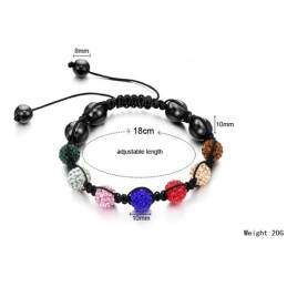 Bracelet En Cristal Durable En Forme De Boule Pour Femme