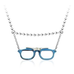 Pendentif En Titane En Forme De Lunettes Pour Hommes - Chaîne Offerte