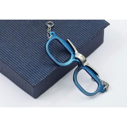 Pendentif En Titane En Forme De Lunettes Pour Hommes - Chaîne Offerte