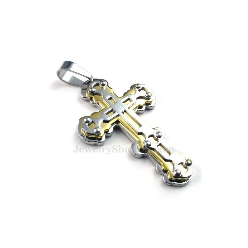 Collier Pendentif Croix En Titane Pour Homme (Chaîne Offerte) Collier Pendentif Croix En Titane Pour Homme (Chaîne Offerte)