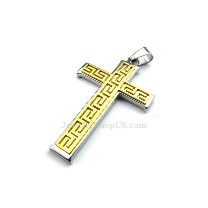 Collier Pendentif Croix En Titane Pour Homme (Chaîne Offerte)
