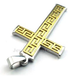 Collier Pendentif Croix En Titane Pour Homme (Chaîne Offerte)