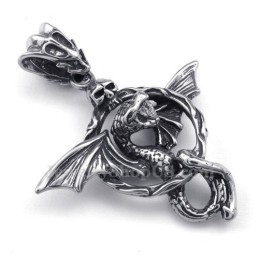 Collier Pendentif Ptérosaure En Titane Exquis (Chaîne Gratuite)
