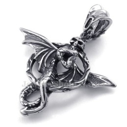 Collier Pendentif Ptérosaure En Titane Exquis (Chaîne Gratuite)