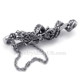Collier Pendentif Épée De Dragon En Titane (Chaîne Gratuite)