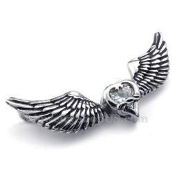 Collier Avec Pendentif Ailes En Titane Et Zircon Blanc (Chaîne Offerte)