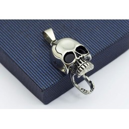 Pendentif Crâne Humain En Titane Pour Homme, Nouveau Style – Chaîne Offerte