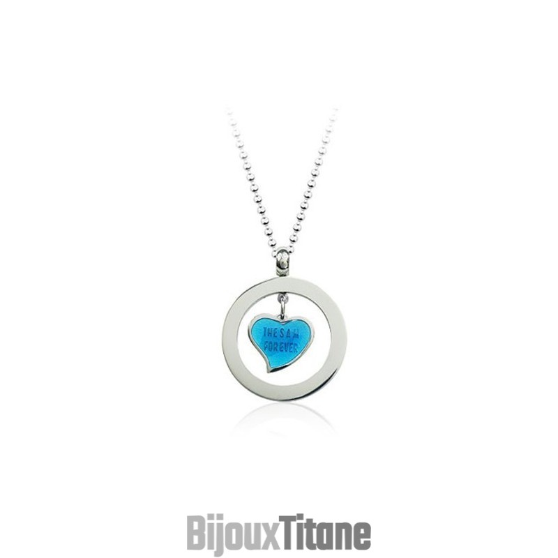 Pendentif Cœur En Titane Tendance - Chaîne Offerte Pendentif Cœur En Titane Tendance - Chaîne Offerte