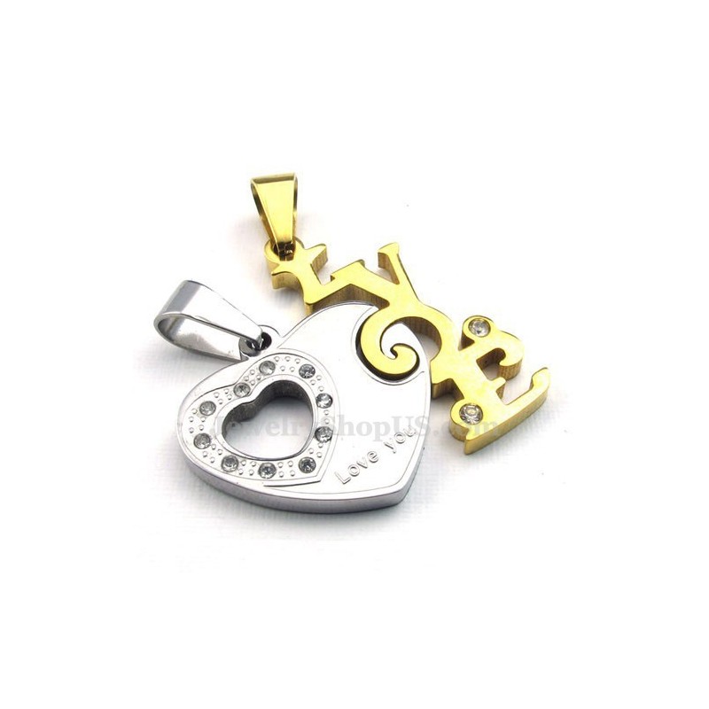Collier Pendentif Cœur En Titane Tendance Pour Couple (Chaîne Offerte) (Une Paire) Collier Pendentif Cœur En Titane Tendance Pour Couple (Chaîne Offerte) (Une Paire)