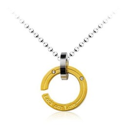 Regardez Notre Pendentif Love Circle En Titane - Chaîne Gratuite