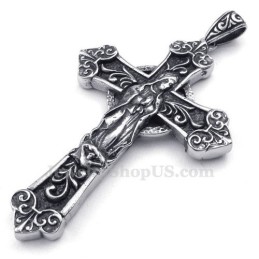 Collier Pendentif Croix Notre-Dame En Titane (Chaîne Gratuite)