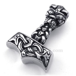 Collier Pendentif Marteau De Thor En Titane (Chaîne Gratuite)