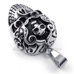 Collier Élégant Avec Pendentif Tête De Mort En Titane (Chaîne Gratuite)