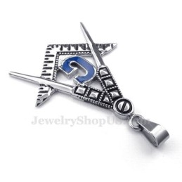 Collier Pendentif Maçonnique En Titane (Chaîne Gratuite)
