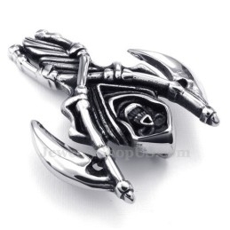 Collier Pendentif Faucheuse En Titane (Chaîne Gratuite)