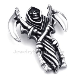 Collier Pendentif Faucheuse En Titane (Chaîne Gratuite)