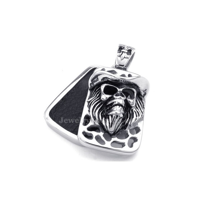 Collier Pendentif Tête De Mort En Titane (Chaîne Offerte) Collier Pendentif Tête De Mort En Titane (Chaîne Offerte)