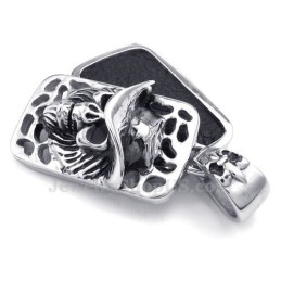 Collier Pendentif Tête De Mort En Titane (Chaîne Offerte)