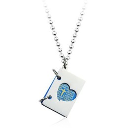 Pendentif Bible Et Croix En Titane Ouvrable Pour Homme - Chaîne Offerte