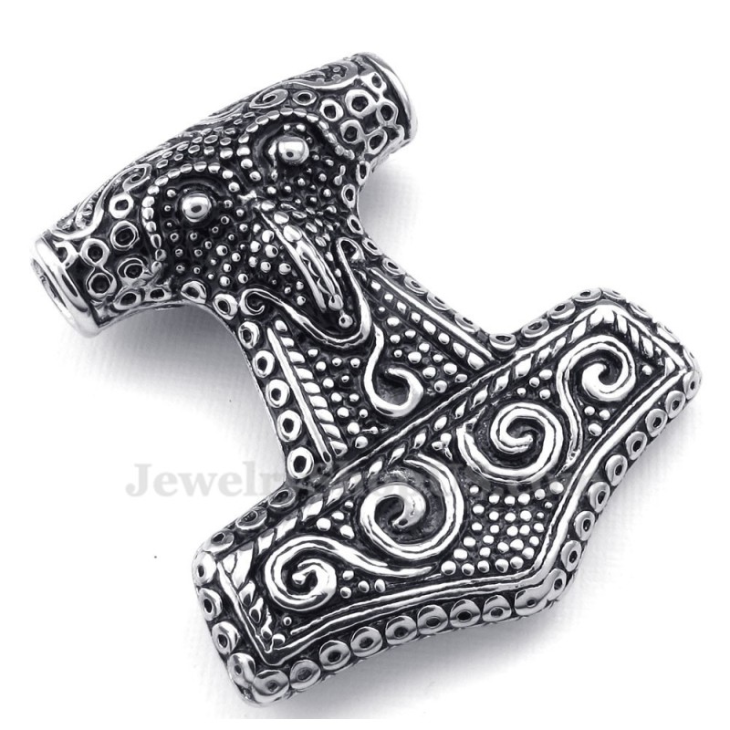 Collier Pendentif Marteau De Thor En Titane (Chaîne Gratuite) Collier Pendentif Marteau De Thor En Titane (Chaîne Gratuite)