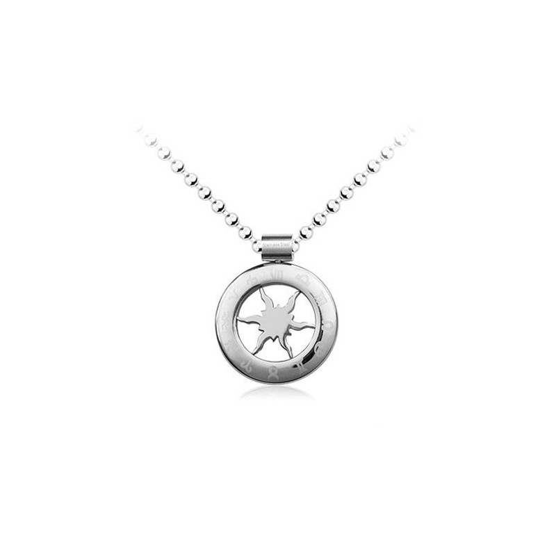 Pendentif Cercle Horoscope En Titane - Chaîne Offerte Pendentif Cercle Horoscope En Titane - Chaîne Offerte