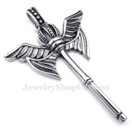 Collier Pendentif Sceptre Couronne En Titane (Chaîne Gratuite)