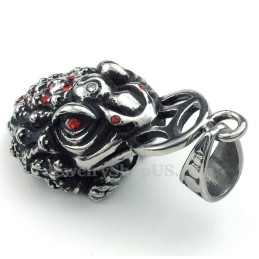 Collier Pendentif Crapaud En Titane (Chaîne Gratuite)