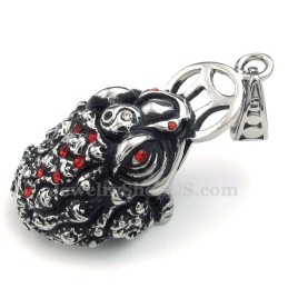 Collier Pendentif Crapaud En Titane (Chaîne Gratuite)