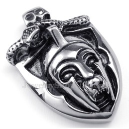 Collier Pendentif Masque En Titane (Chaîne Gratuite)