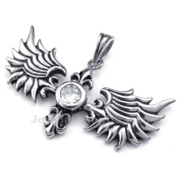Collier Pendentif Ailes En Titane (Chaîne Gratuite)