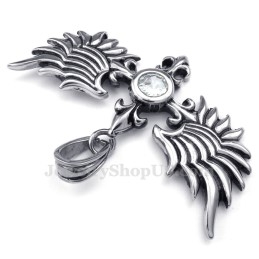 Collier Pendentif Ailes En Titane (Chaîne Gratuite)