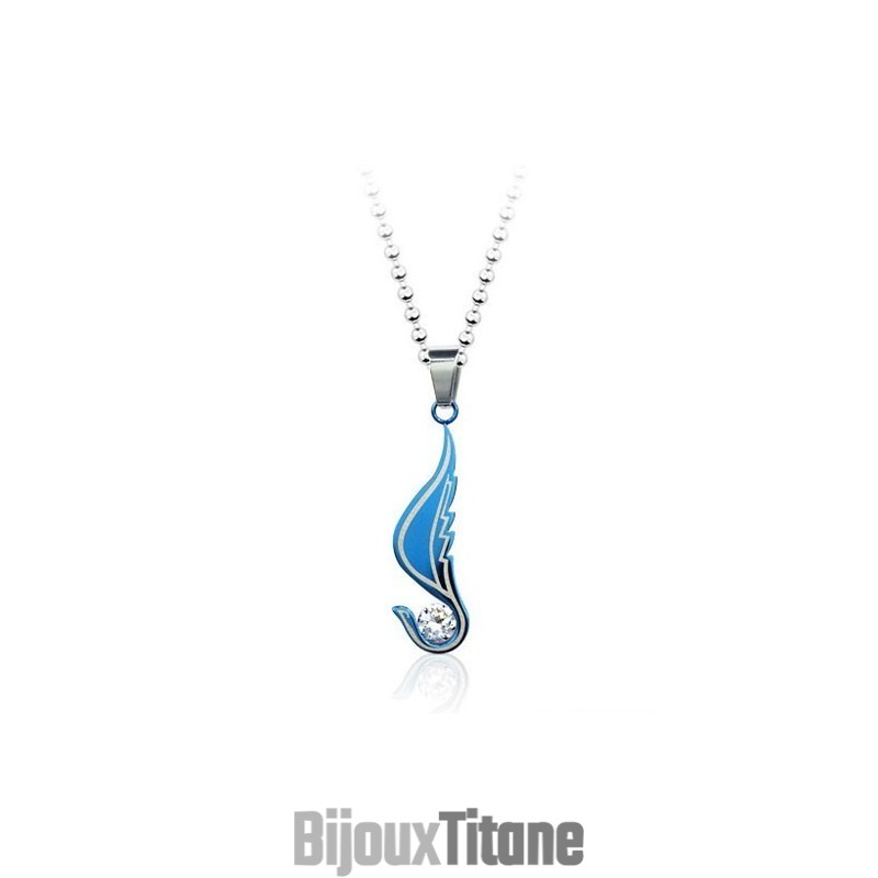 Pendentif Aile D'Ange Tendance En Titane Avec Diamants - Chaîne Offerte Pendentif Aile D'Ange Tendance En Titane Avec Diamants - Chaîne Offerte