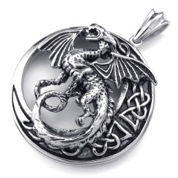 Collier Pendentif Ptérosaure En Titane (Chaîne Gratuite)