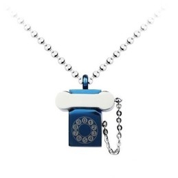 Pendentif Téléphone En Titane De Style Nouveau - Chaîne Offerte