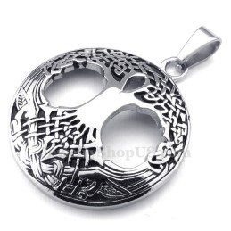 Collier Pendentif Arbre De Vie Celtique En Titane (Chaîne Offerte)