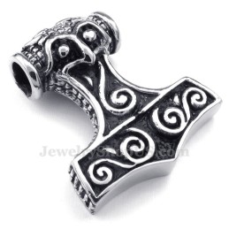 Collier Pendentif Marteau De Thor En Titane (Chaîne Gratuite)