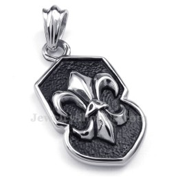 Collier Avec Pendentif Croix En Titane Et Fleur (Chaîne Offerte)