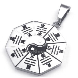 Collier Pendentif En Titane Avec Huit Diagrammes (Chaîne Gratuite)