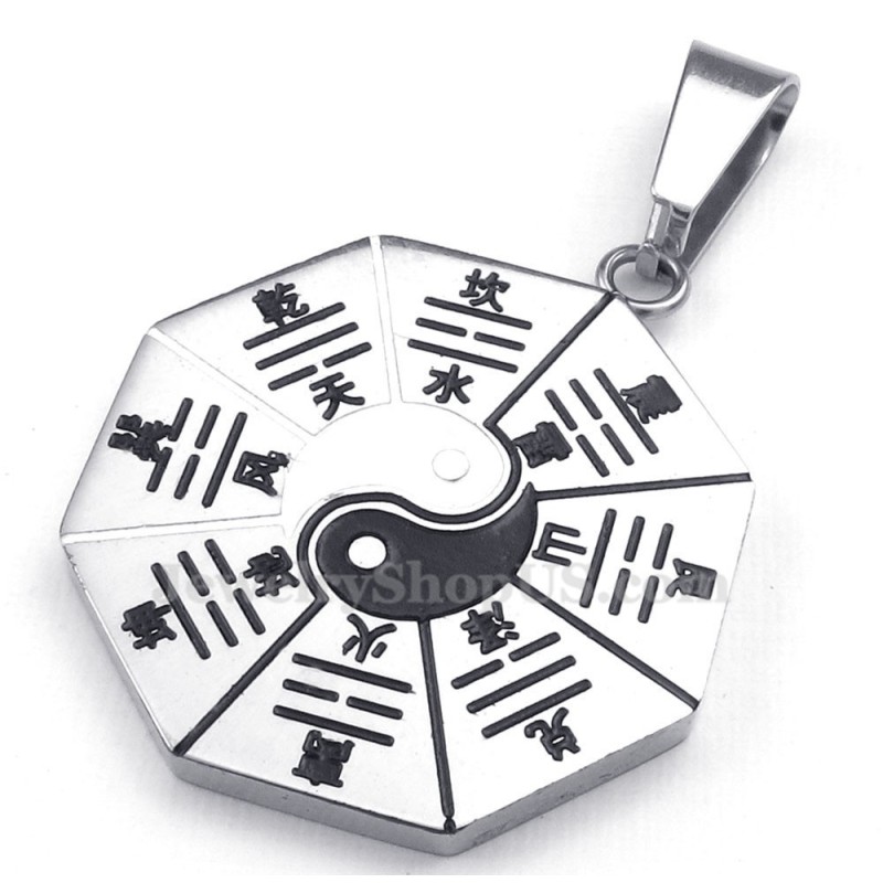 Collier Pendentif En Titane Avec Huit Diagrammes (Chaîne Gratuite)