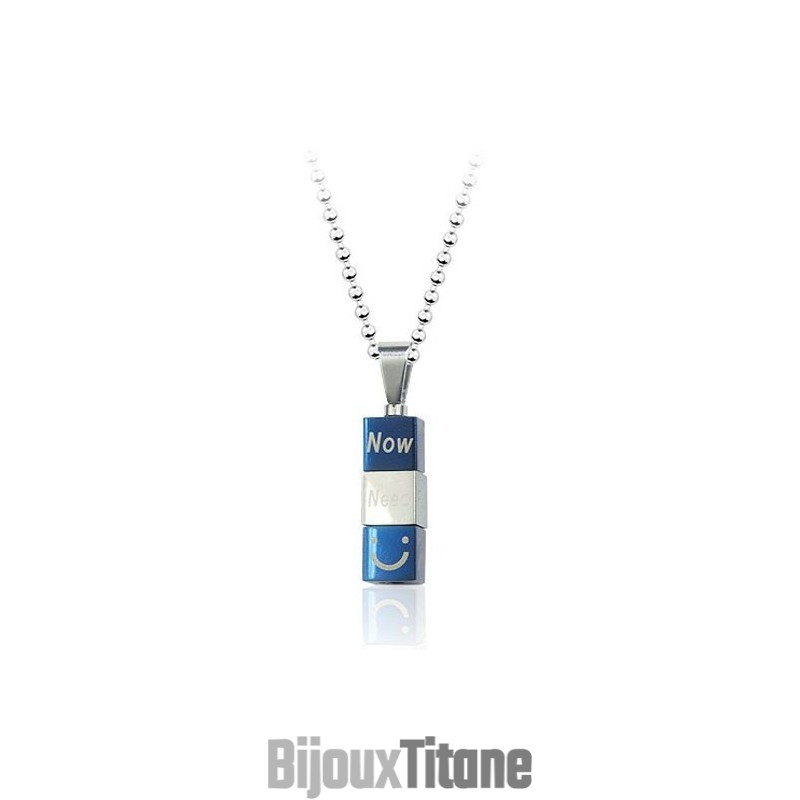 Pendentif Rotatif Tendance En Titane - Chaîne Offerte Pendentif Rotatif Tendance En Titane - Chaîne Offerte